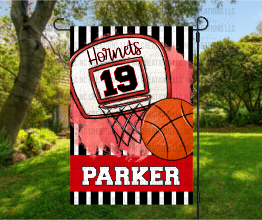 Bandera de jardín de baloncesto personalizable