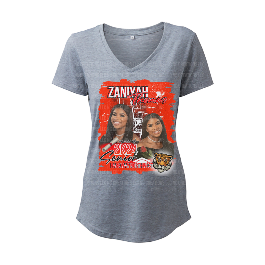 Red Senior Class of 2025 with Logo Grad Shirt