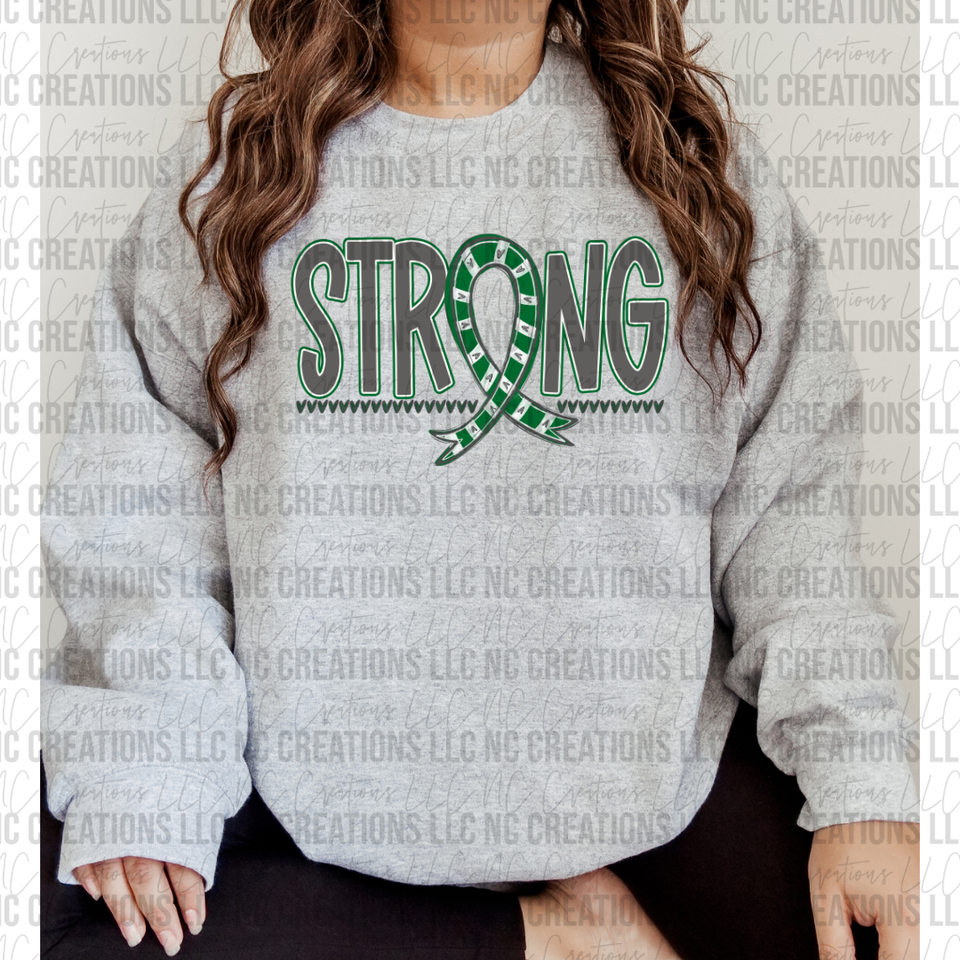 Strong Awareness Ribbon Kelly Green