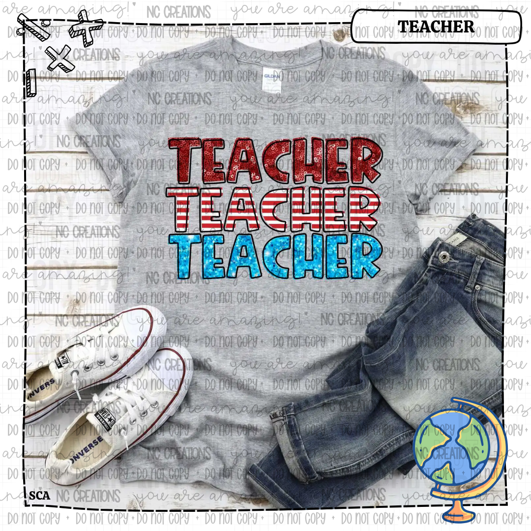 Teacher Teacher Teacher Stacked