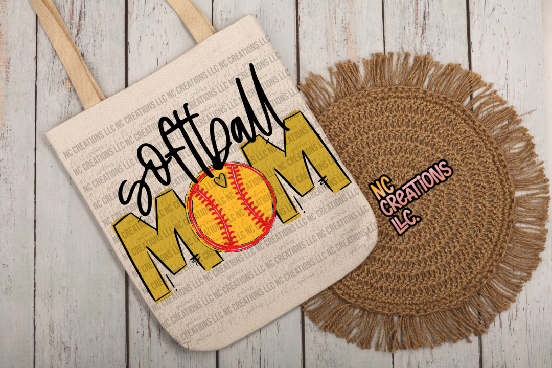 Softball Mom Tote Bag