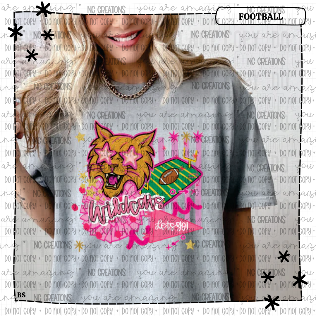 Wildcats Pink Preppy Mascot