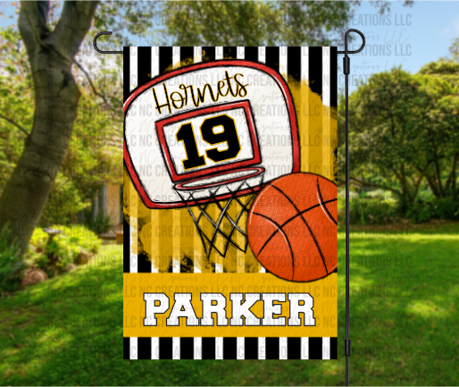 Bandera de jardín de baloncesto personalizable