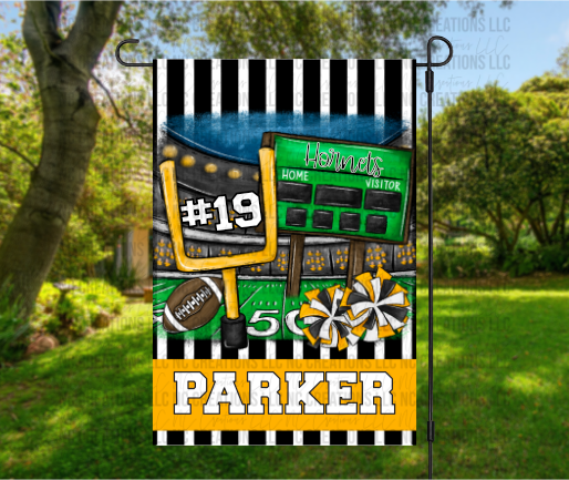 Bandera de jardín de fútbol personalizable