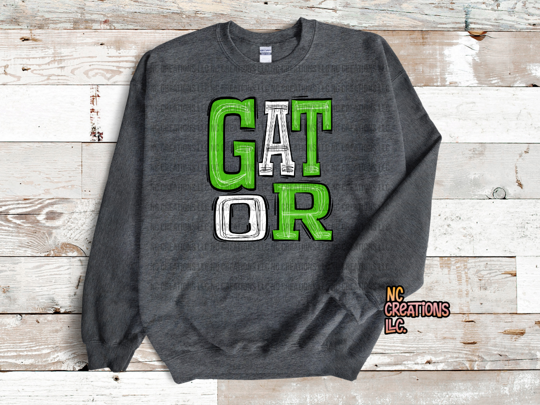 Gator - Green & White Sweatshirt