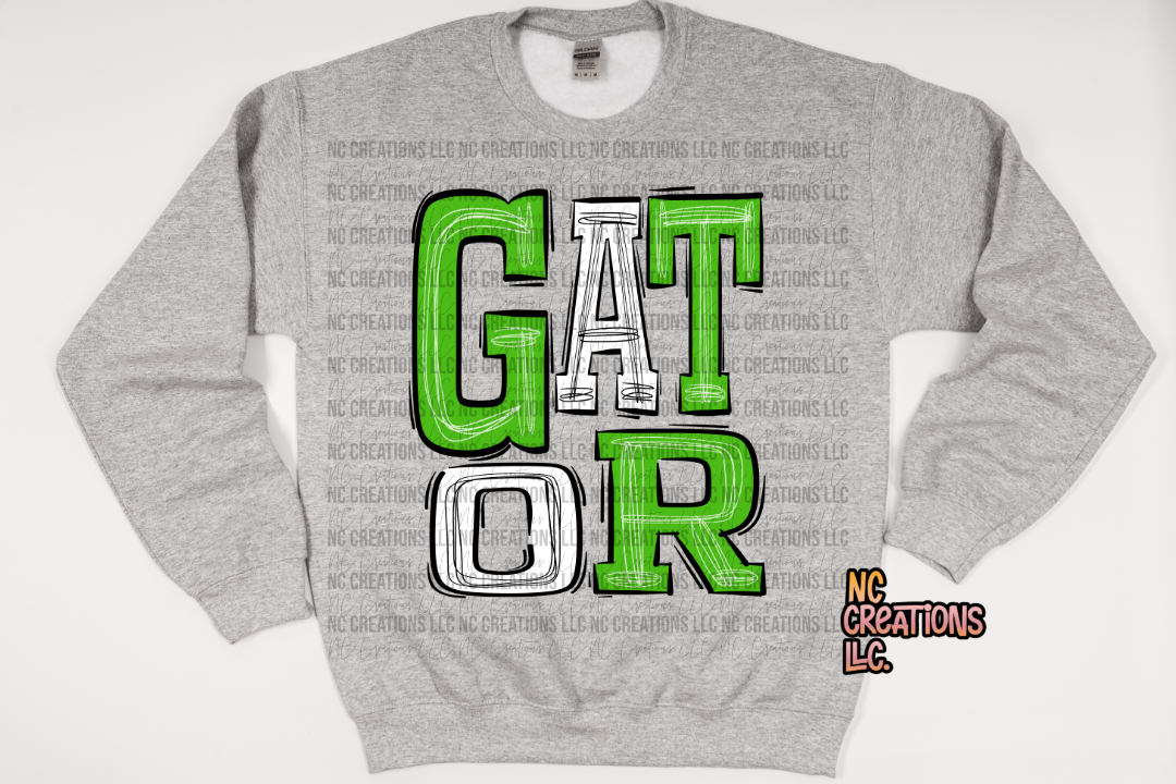 Gator - Green & White Sweatshirt