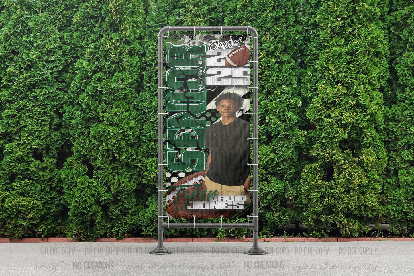 Football Graduation Banner