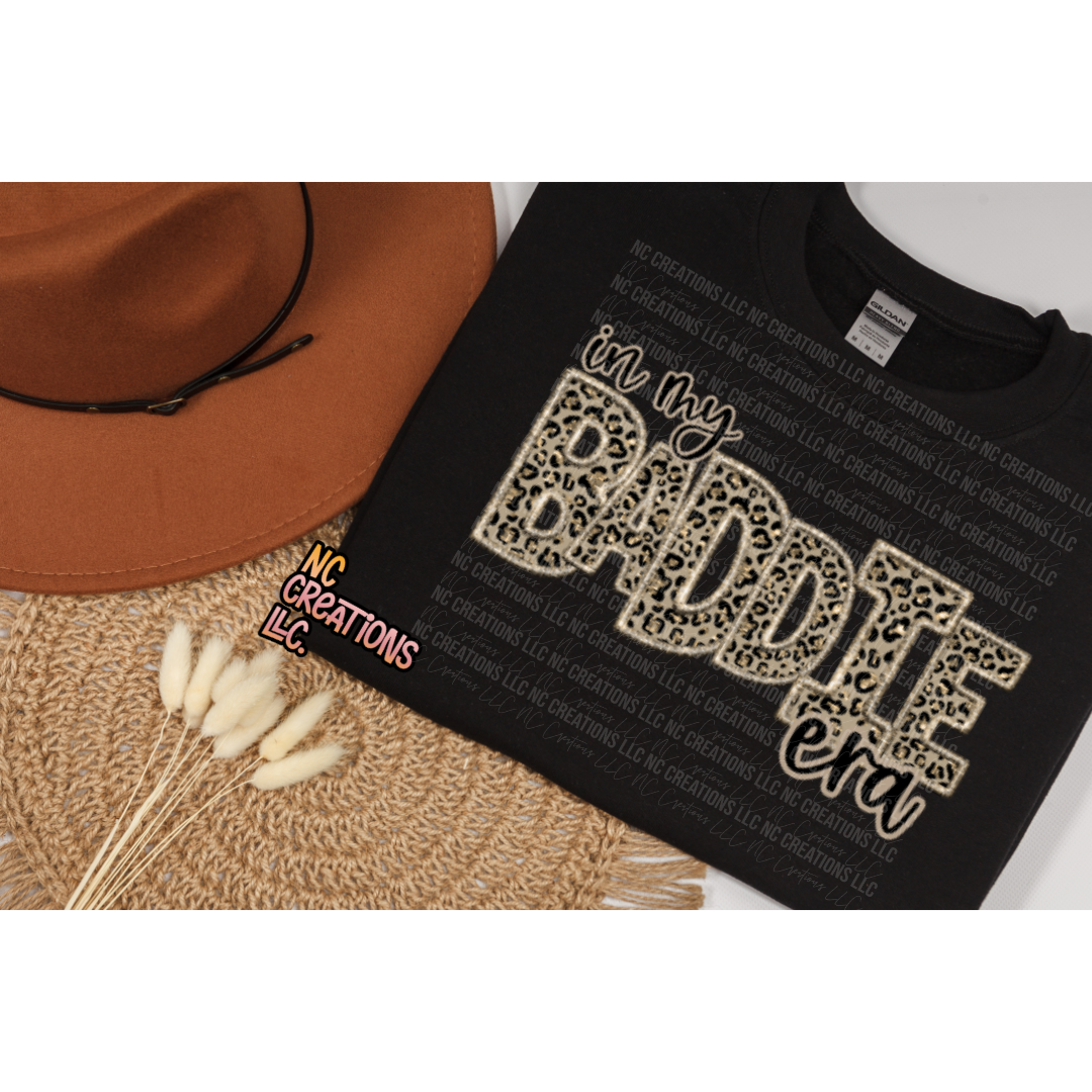 En My Baddie Era Leopardo FAUX bordado