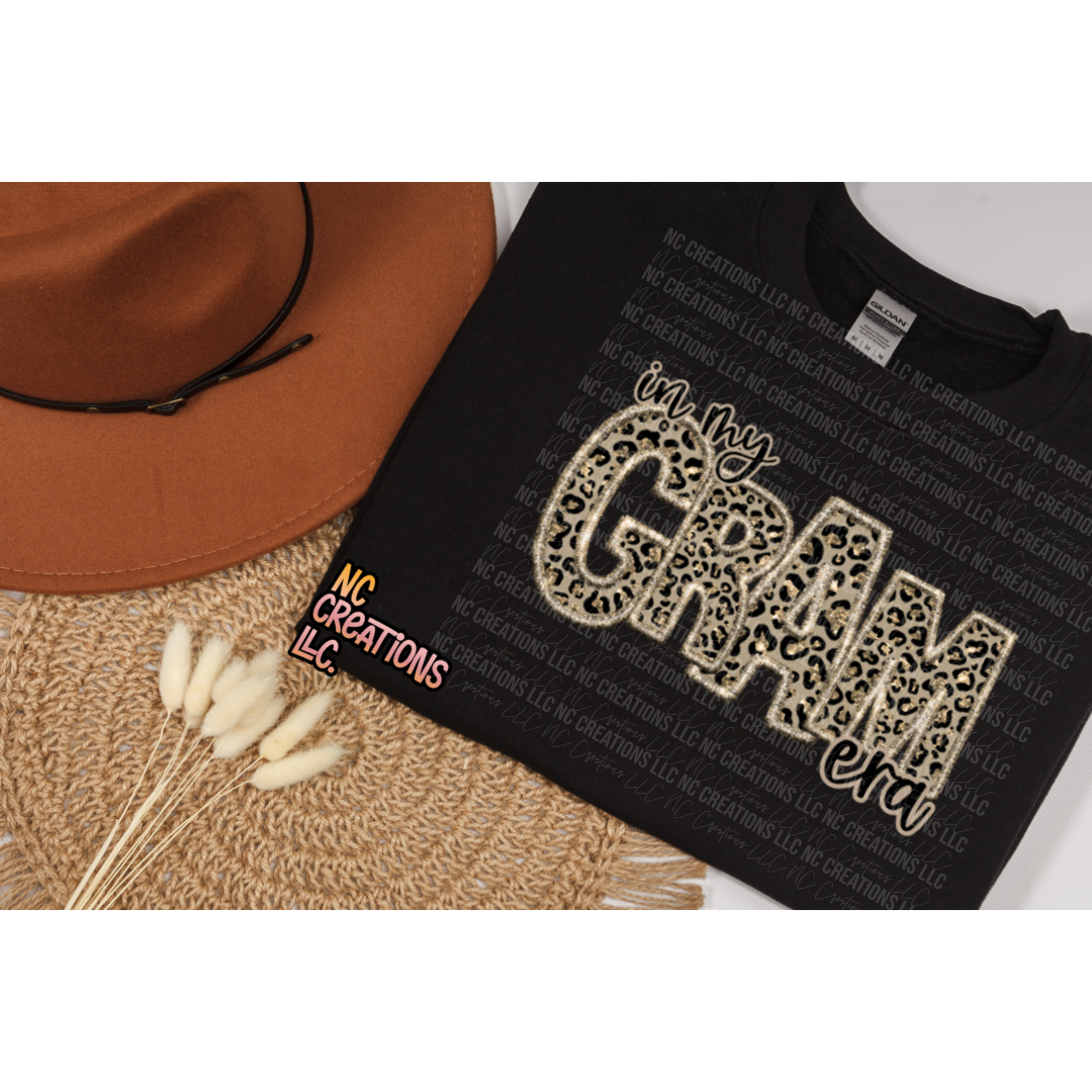 En mi abuela Era Leopardo FAUX bordado