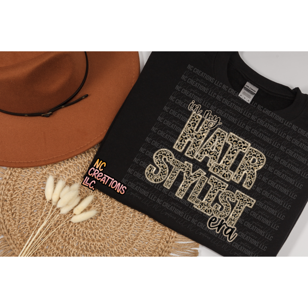 In My Hairstylist Era Leopard FAUX Embroidery