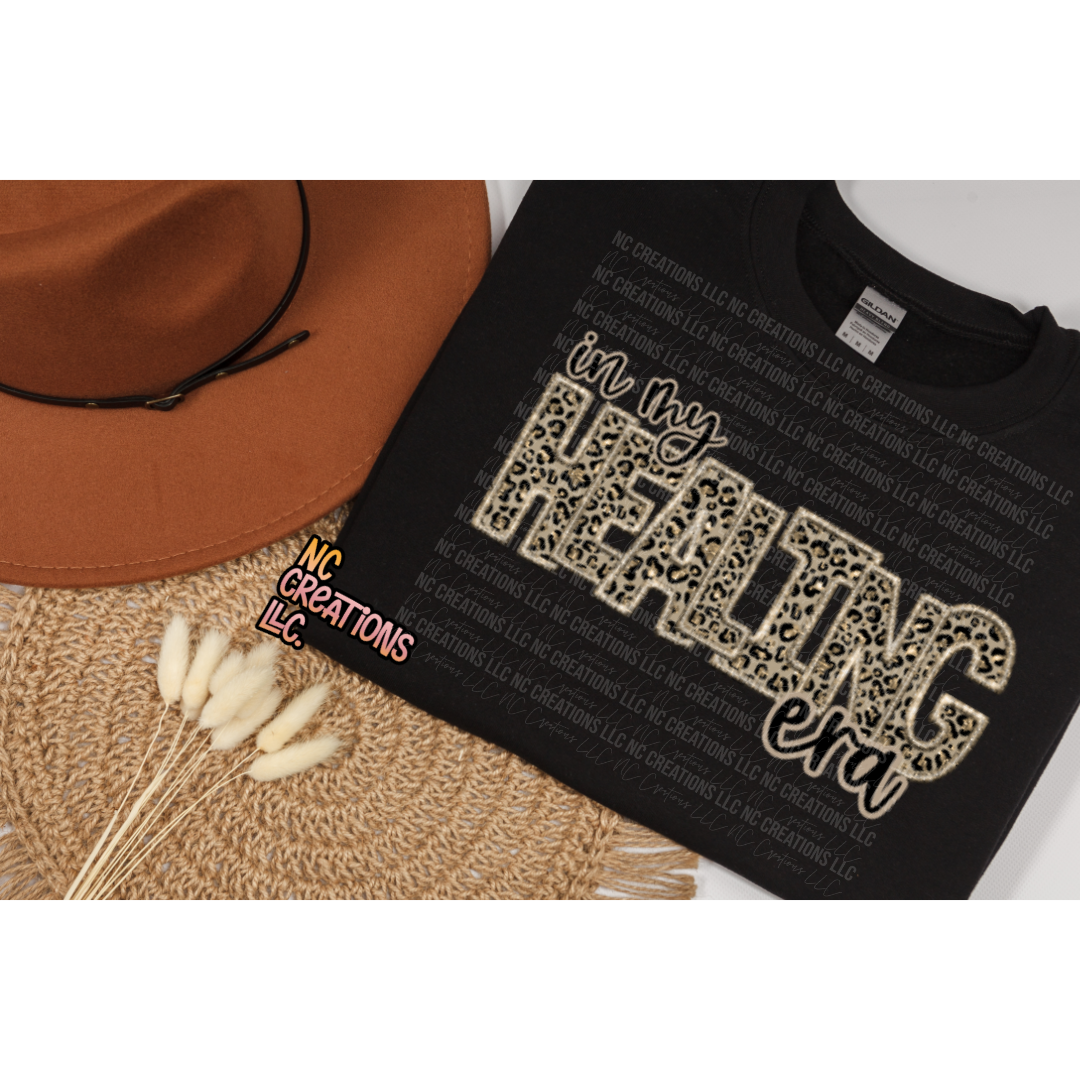 En My HEALING Era Leopardo FAUX bordado