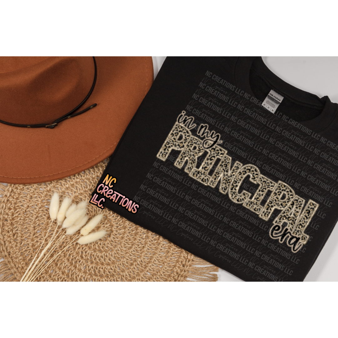 In My Principal Era Leopard FAUX Embroidery