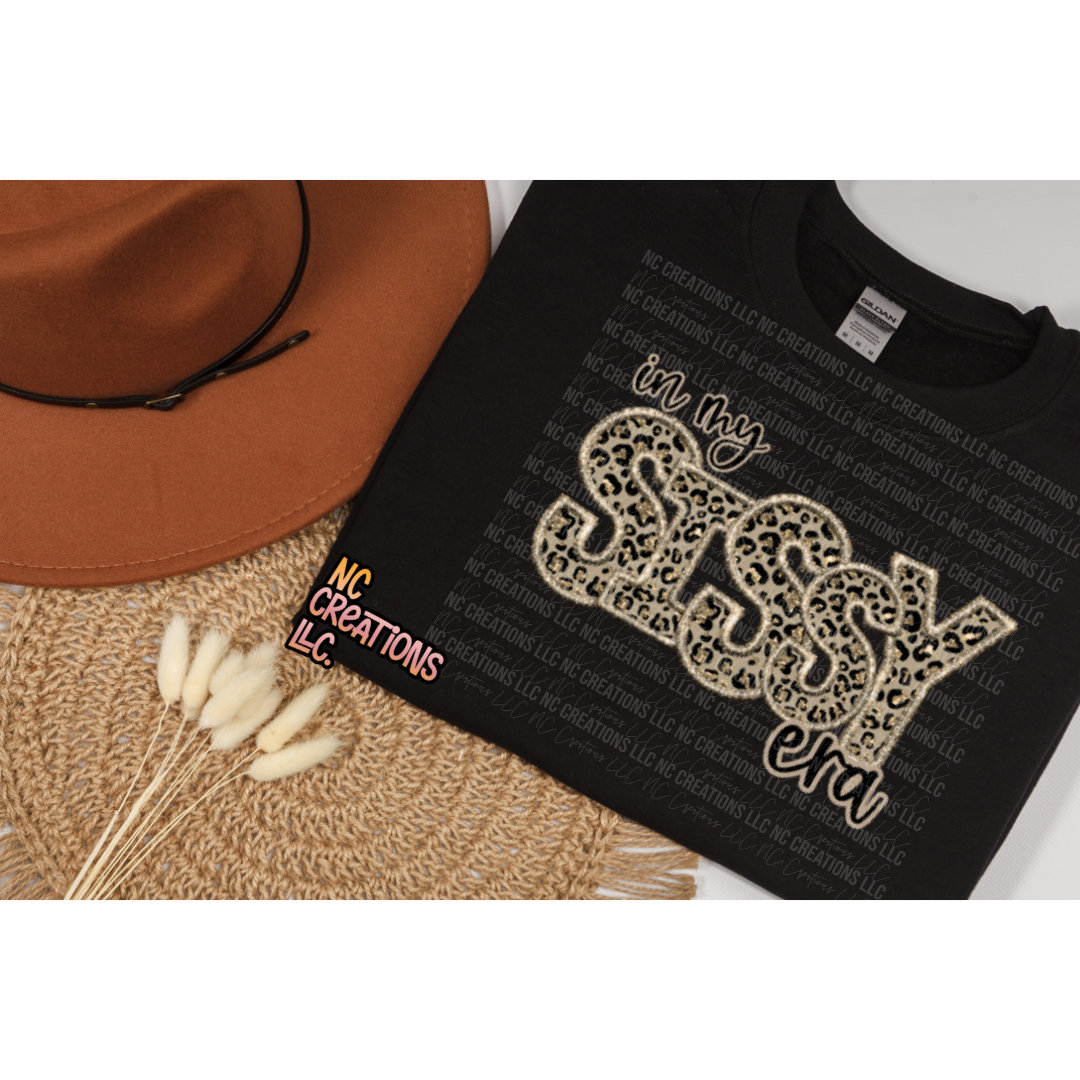 En My Sissy Era Leopardo FAUX bordado