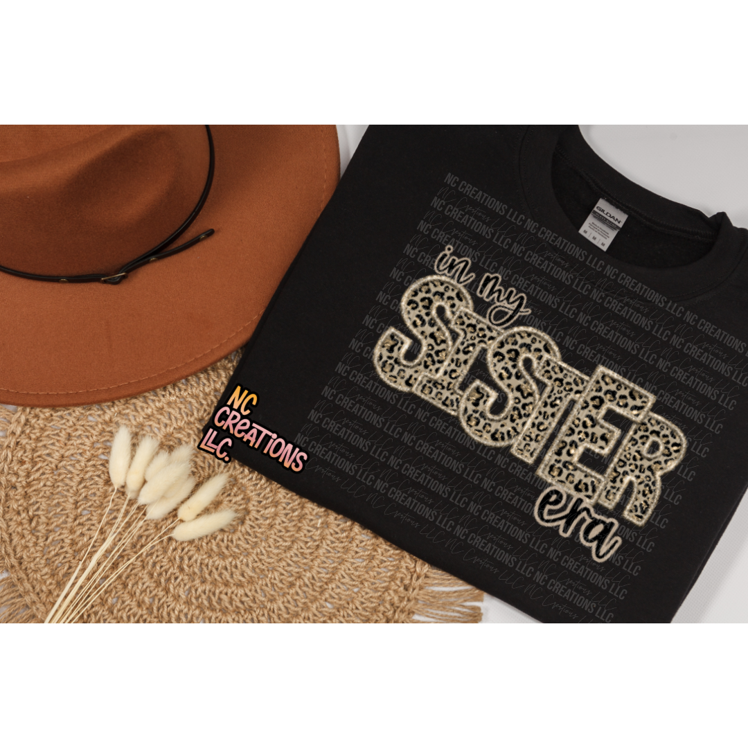 En My Sister Era Leopardo FAUX bordado