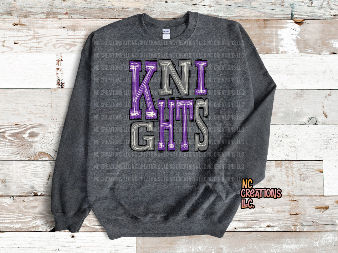 Knights - Purple & Gray Sweatshirt