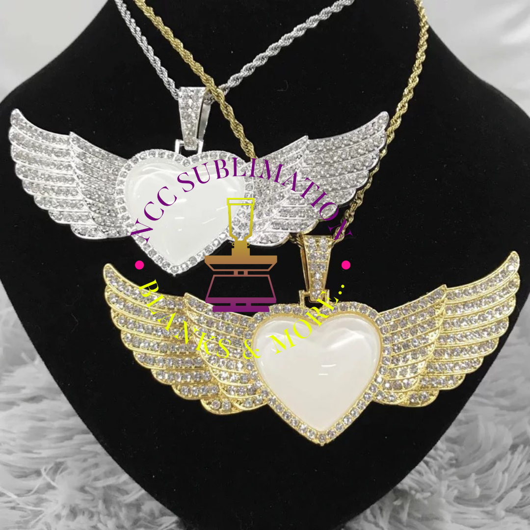 Bling Angel Wings Necklace