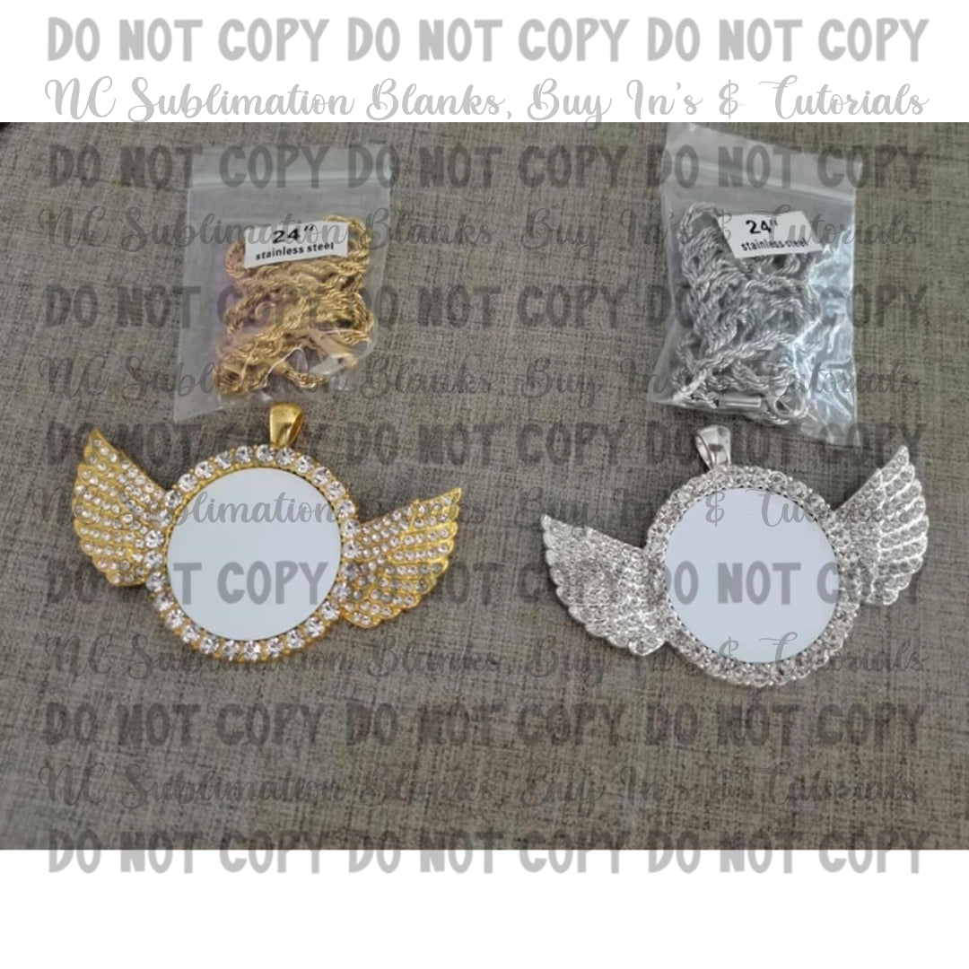Bling Angel Wings Necklace
