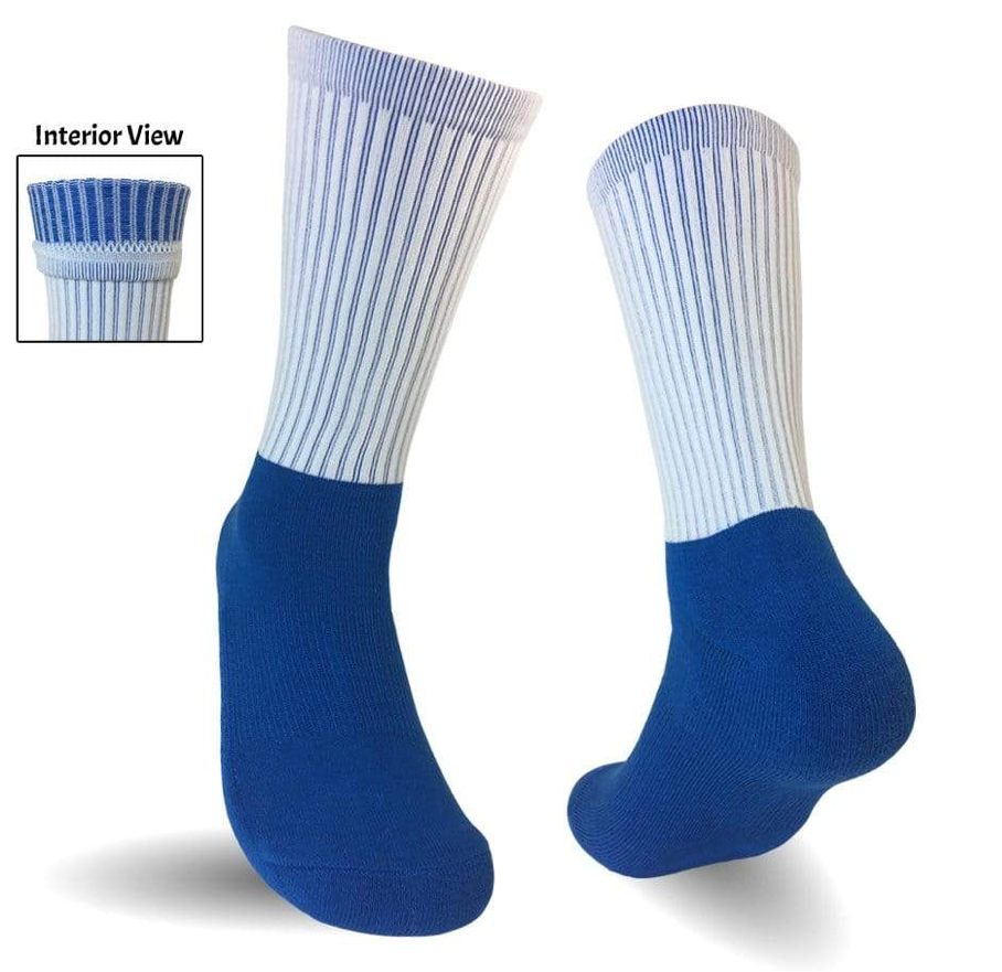 Chaussettes de style athlétique personnalisées (fond en coton)
