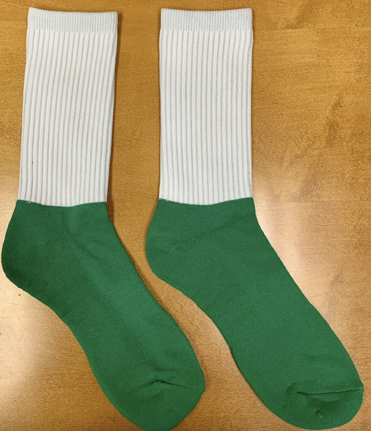 Chaussettes de style athlétique personnalisées (fond en coton)