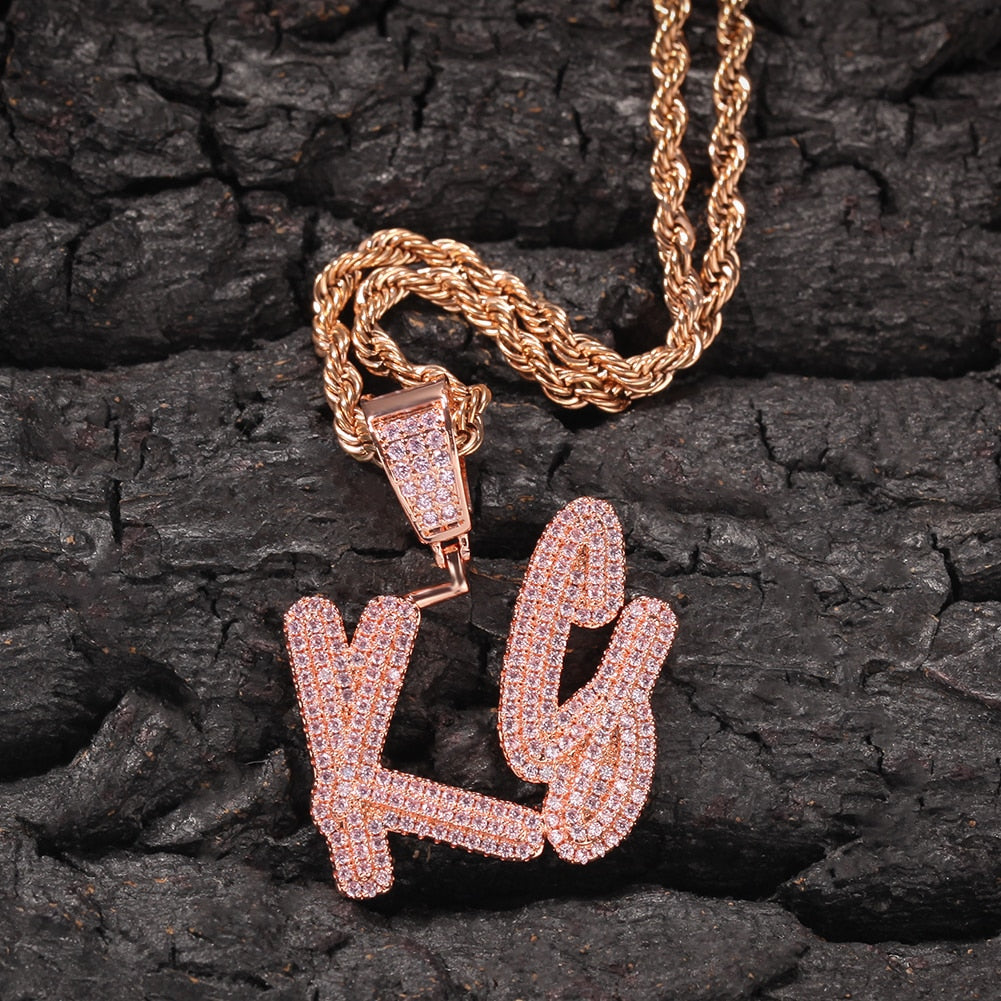 Iced Out Letters Pendant