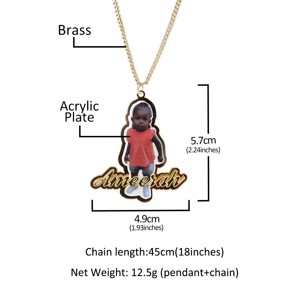 Figure and Name Pendant Necklaces