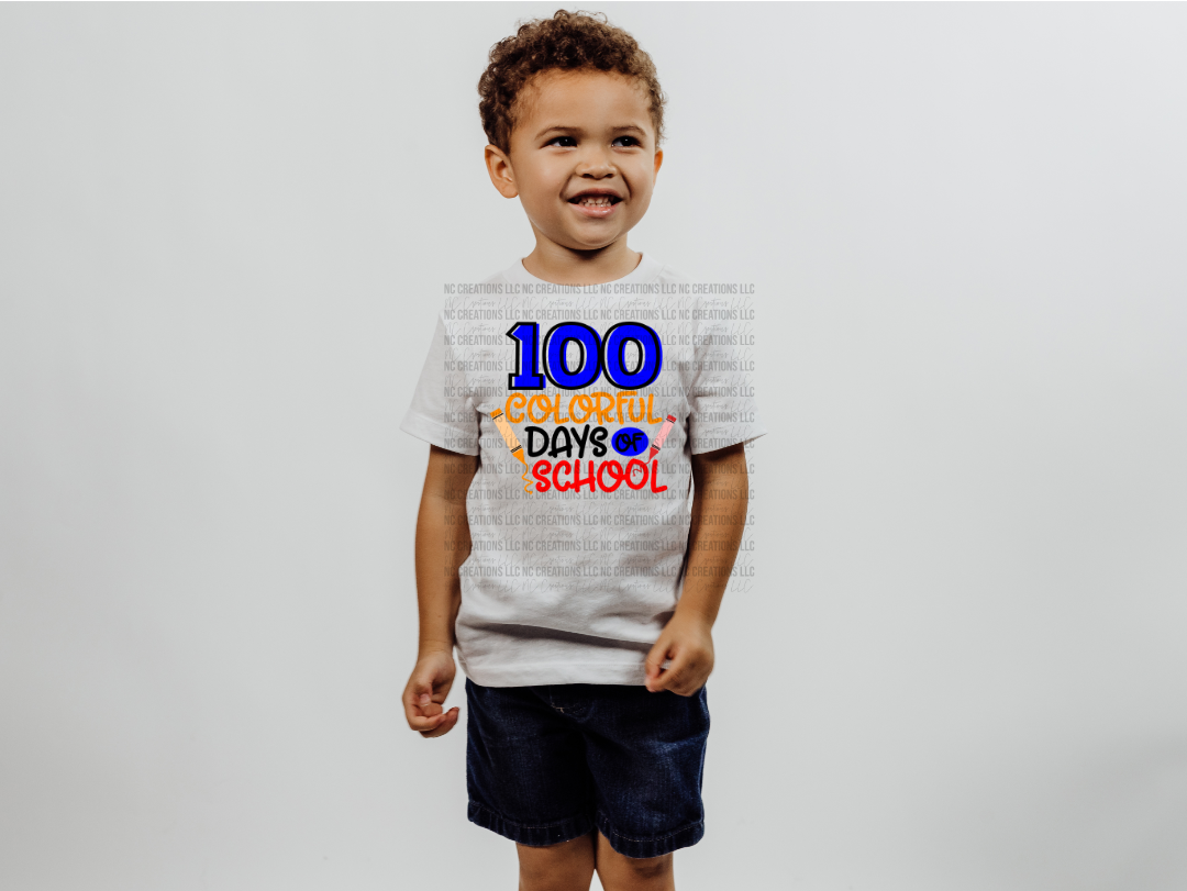 100 Colorful Days of School Tee