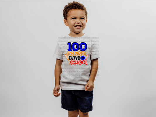 100 Colorful Days of School Tee