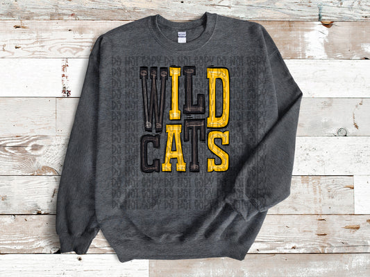 Wildcats - Sudadera negra y dorada | Venta al por mayor y envío directo