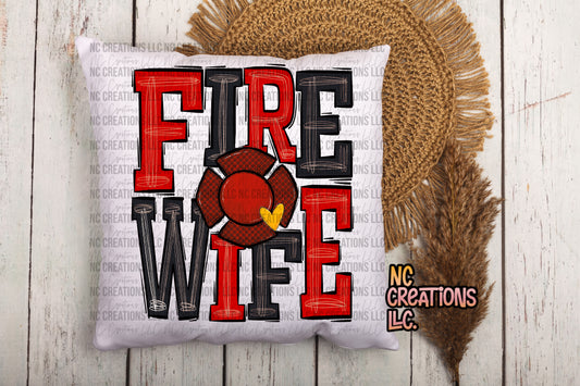 Fire Wife Boho Pillow