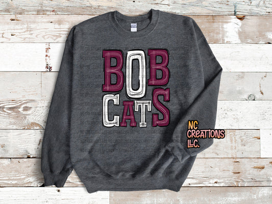 Bobcats - Sudadera morada y blanca