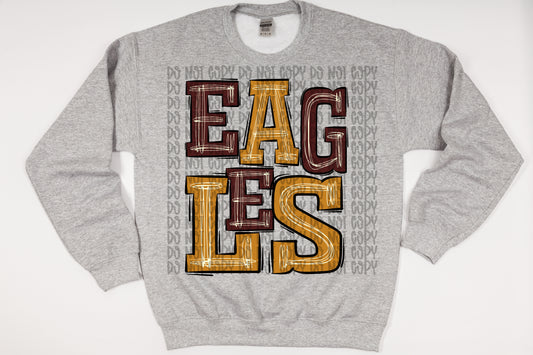 Eagles - sudadera dorada y granate | Venta al por mayor