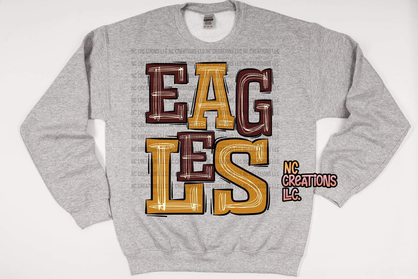 Eagles - Sudadera dorada y granate