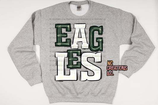 Eagles - Sudadera verde y blanca