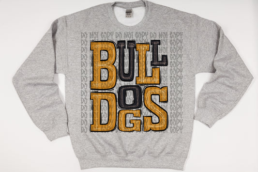 Bulldogs - Sudadera negra y dorada | Venta al por mayor