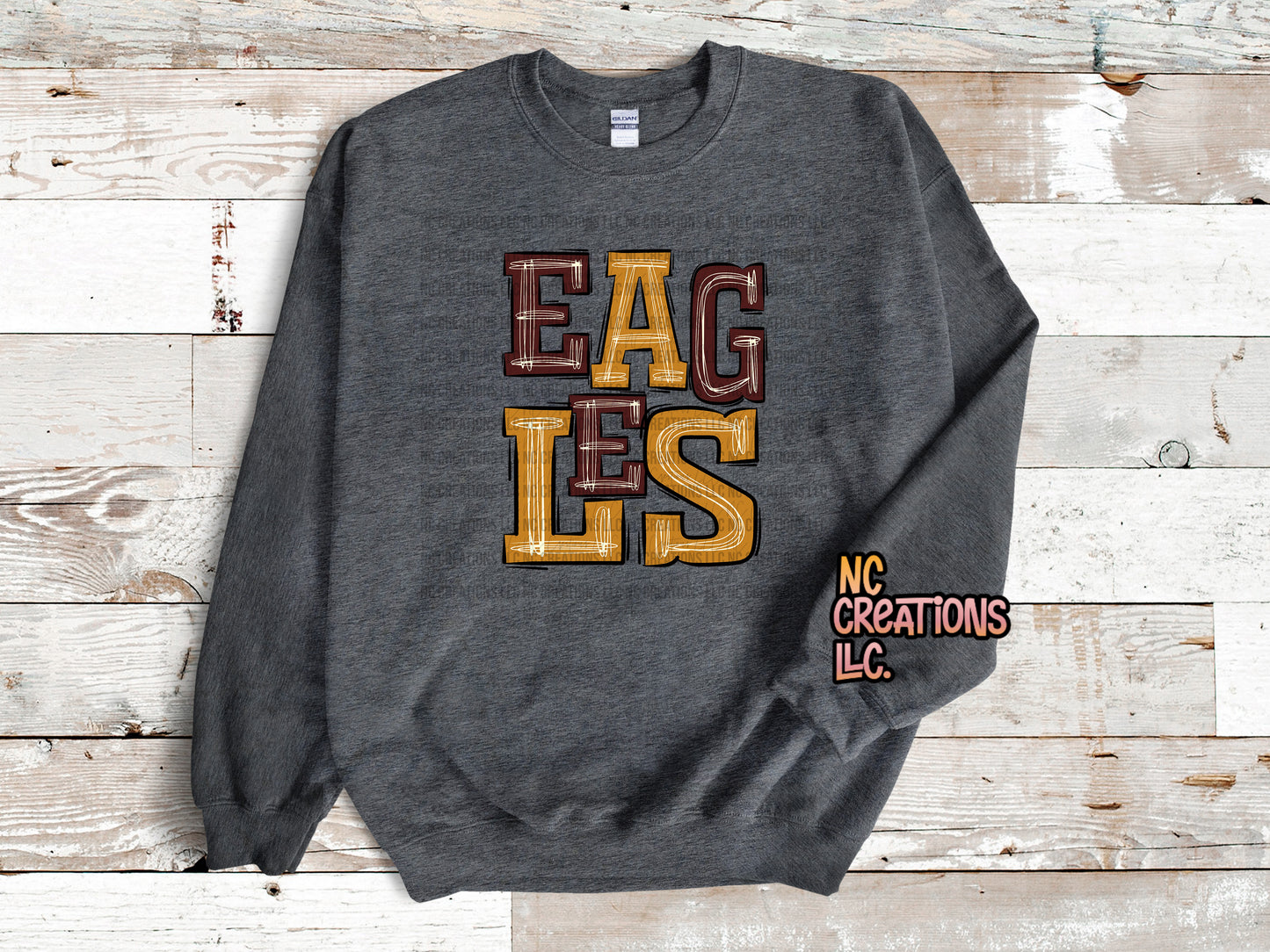 Eagles - Sudadera dorada y granate