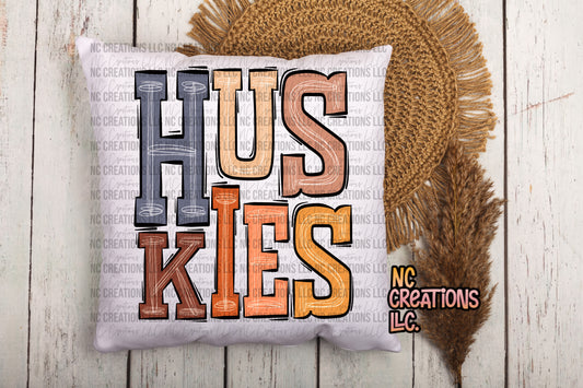 Huskies Boho Pillow