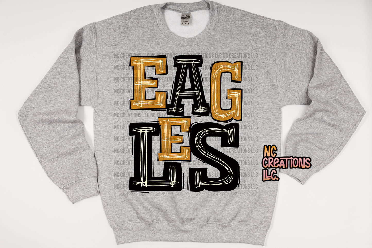 Eagles - Sudadera negra y dorada