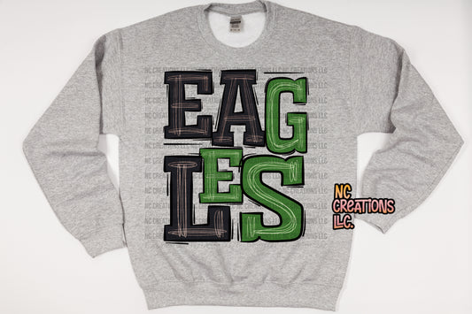 Eagles - Sudadera verde y negra