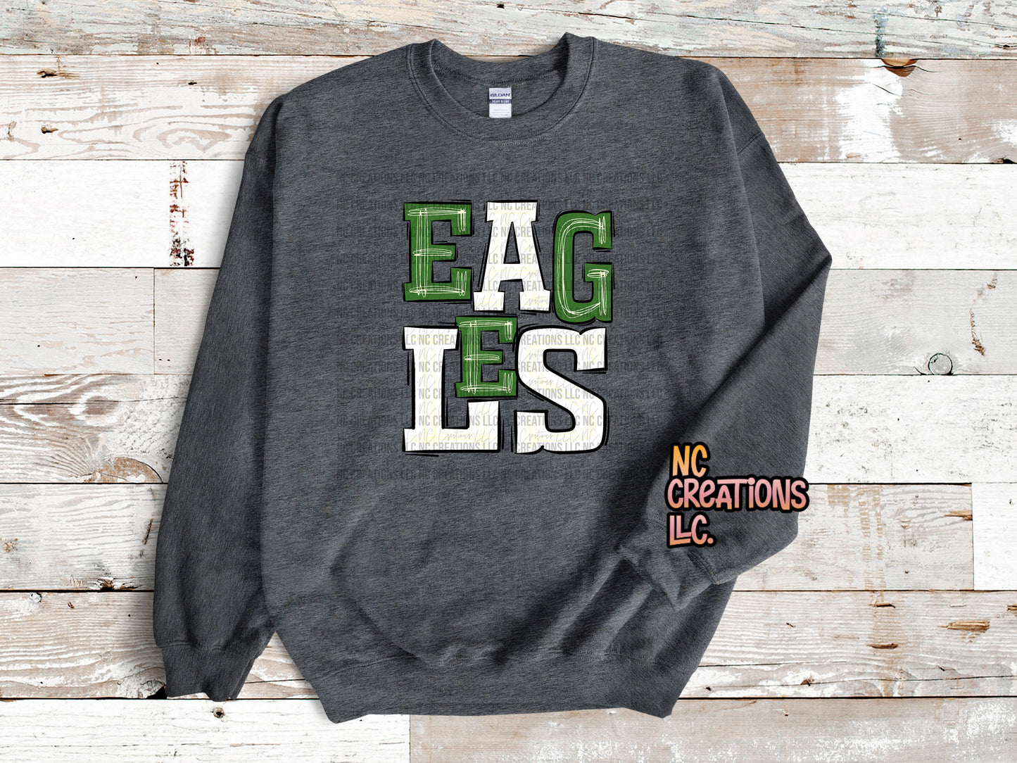 Eagles - Sudadera verde y blanca