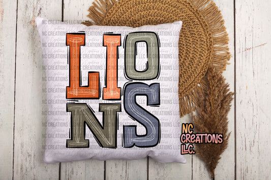 Lions Boho Pillow