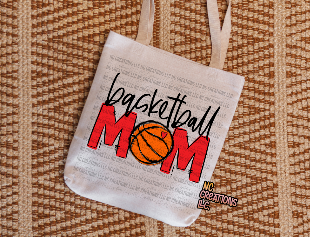 Mamá de baloncesto Bolsa de tela