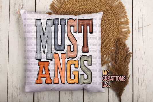 Mustangs Boho Pillow