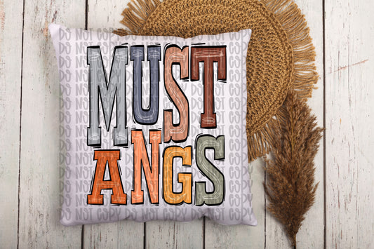 Mustangs Boho Pillow | Wholesale & Drop Ship