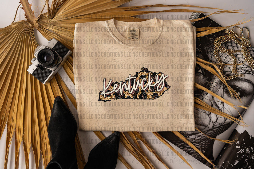 Kentucky Leopard State Graphic Tee