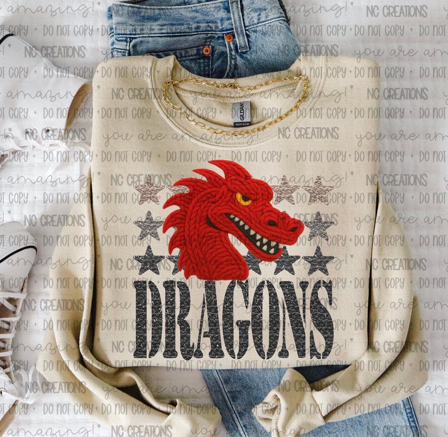 Red Dragons Yarn Mascot
