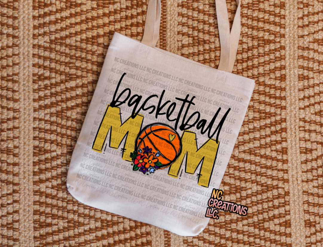 Mamá de baloncesto Bolsa de tela