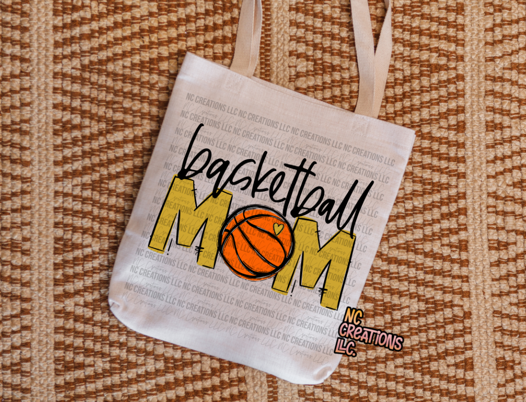 Mamá de baloncesto Bolsa de tela