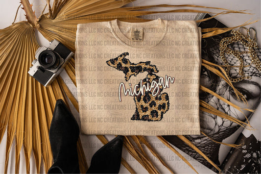 Michigan Leopard State Graphic Tee