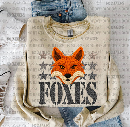 Foxes Yarn Mascot