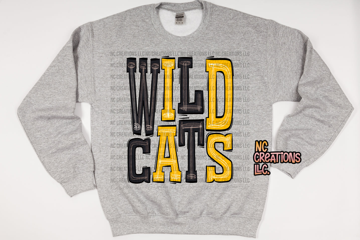 Wildcats - Sudadera negra y dorada